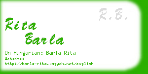 rita barla business card